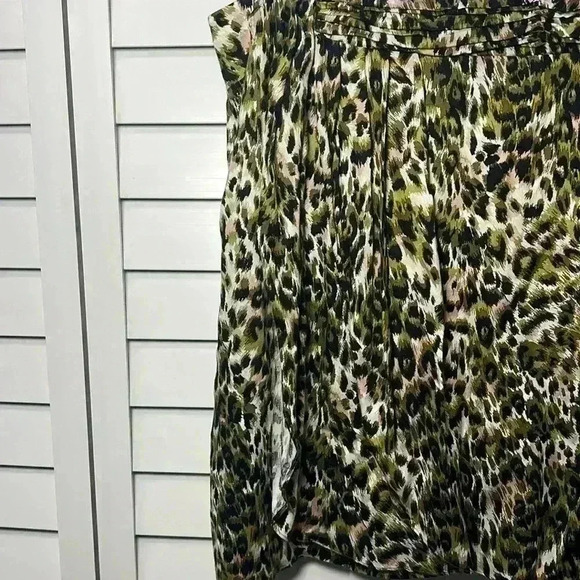 Antonio Melani Leopard Print Faux Wrap Skirt Size 14 - Picture 6 of 11